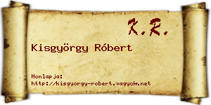 Kisgyörgy Róbert névjegykártya