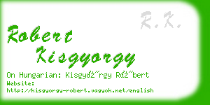 robert kisgyorgy business card